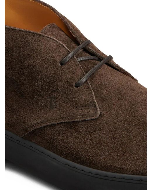 Tod's Brown Suede Boots for men