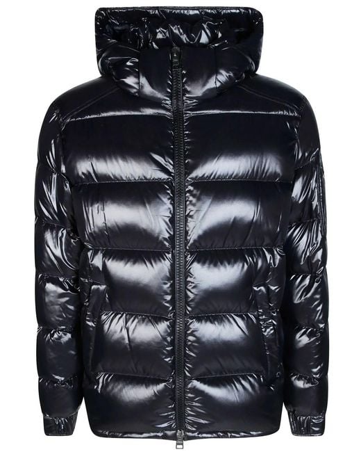 Herno Black Shiny Effect Down Jacket With Hood for men