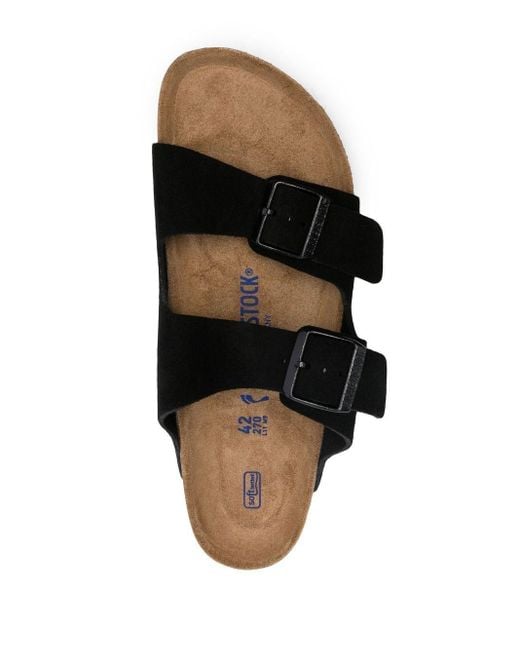 Birkenstock Black Arizona Suede Sandals Shoes for men