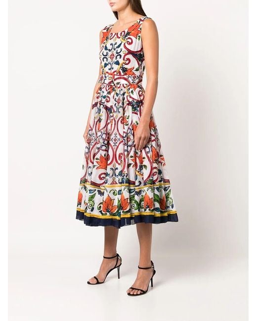 Samantha Sung White Aster Midi Dress