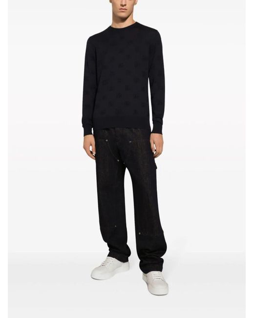 Dolce & Gabbana Black Dg Allover Sweater for men