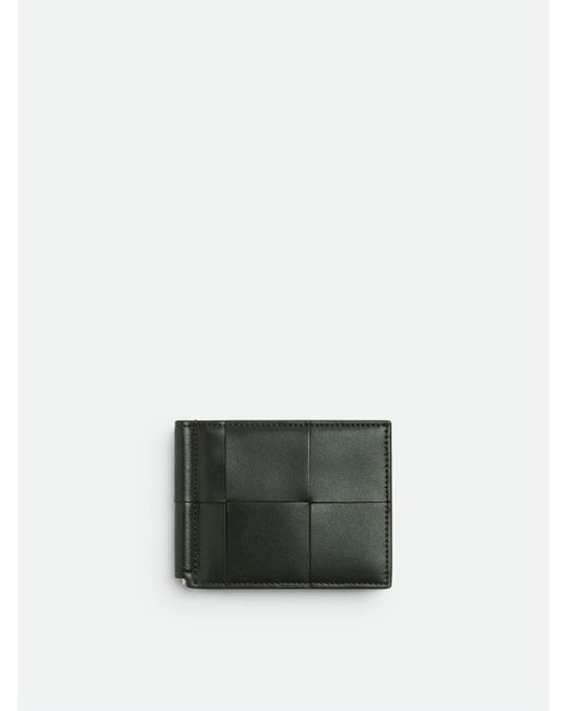 Bottega Veneta Green Cassette Wallet With Money Clip Accessories for men