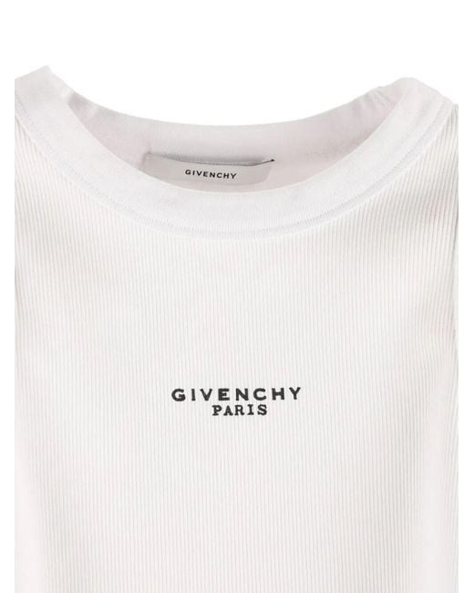 Givenchy White Cropped Tank Top