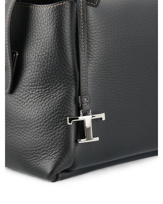 Tod's Black Small Zip Bowling Bag