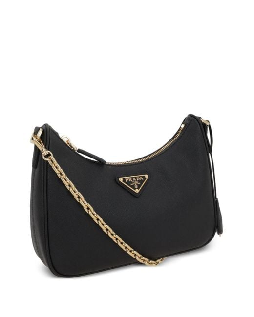 Prada Black Re-Edition Saffiano Leather Mini-Bag