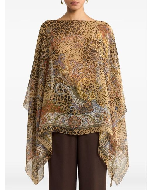 Etro Natural Silk Poncho