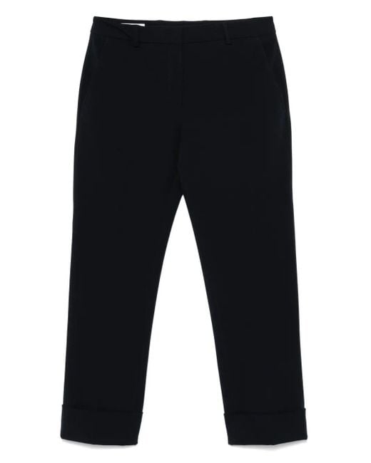 Incotex Blue Navet Cotton Blend Trousers