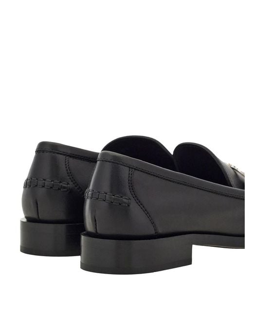 Ferragamo Black Gancini Ornament Loafers