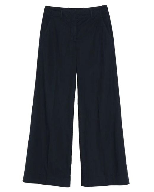 Incotex Blue Ilya Wide-Leg Cotton Trousers