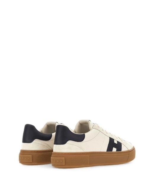 Hogan Brown Logo Sneakers for men