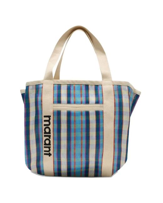 Isabel Marant Blue Darwen Striped Tote Bag
