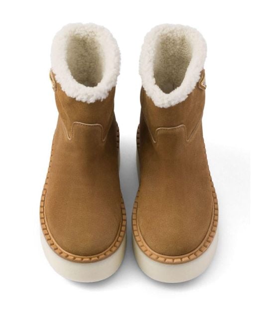 Prada Brown Suede Booties