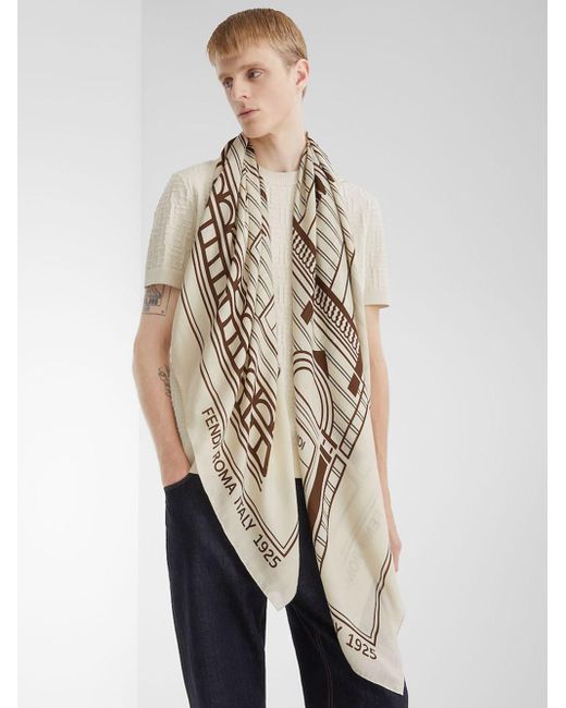 Fendi Natural Scialle Stampa for men