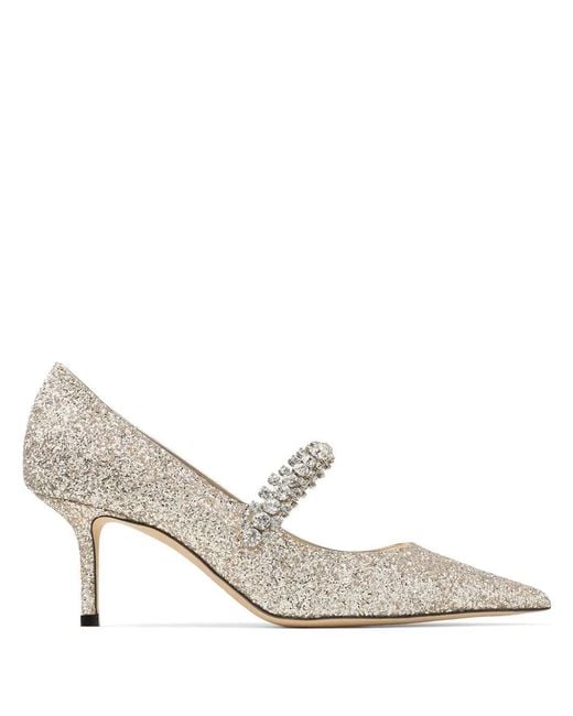Jimmy Choo White 65 Bing Pumps