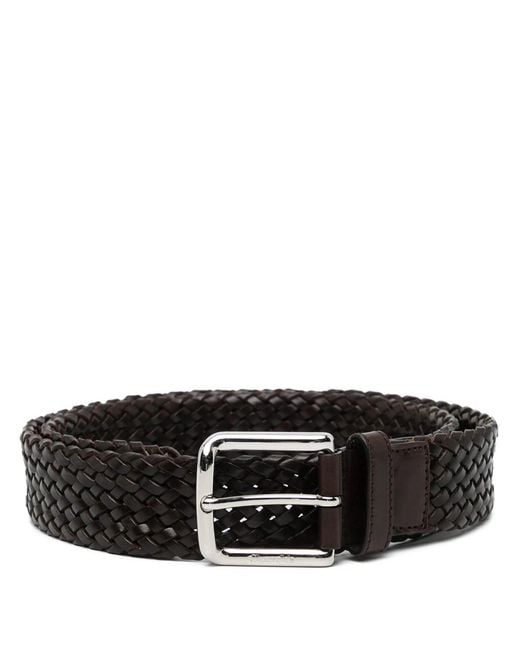 Church's Black Braided Leather Belt for men