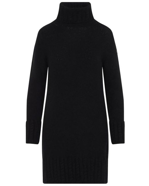 Moncler Black High Neck Dress