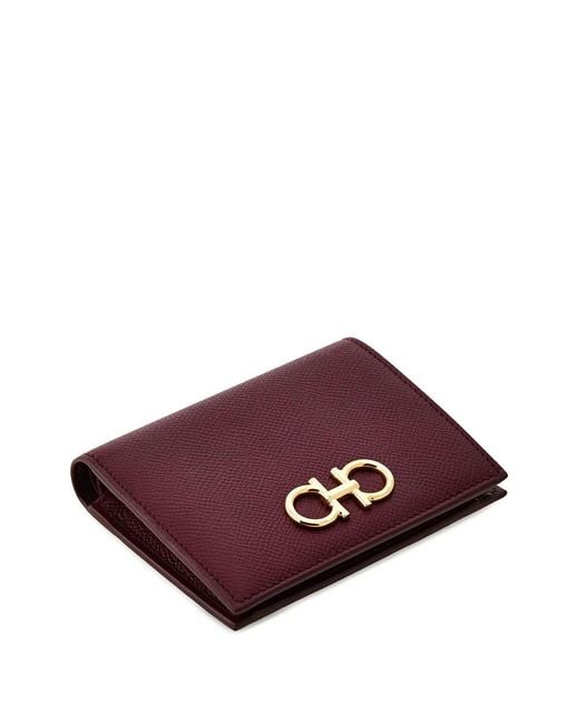 Ferragamo Purple Compact Gancini Wallet