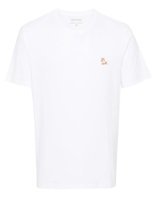 Maison Kitsuné White Fox Patch T-Shirt for men