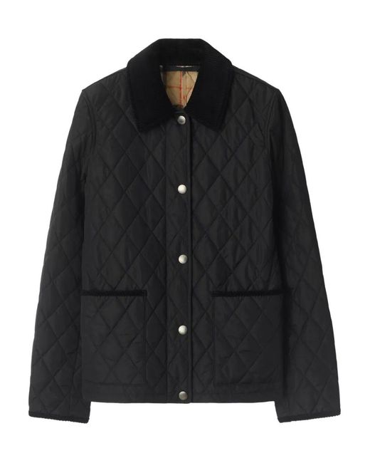 Burberry Black Dorset Quilted Jacket/Sand