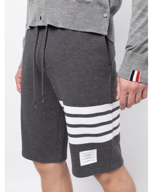 Thom Browne Gray Sports Shorts Classic 4-bar Clothing for men