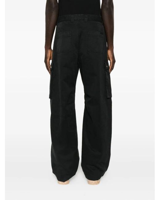 Dolce & Gabbana Black Cotton Cargo Trousers for men