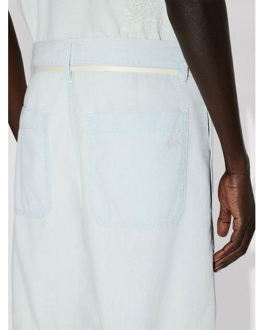 KENZO Blue Straight Shorts for men