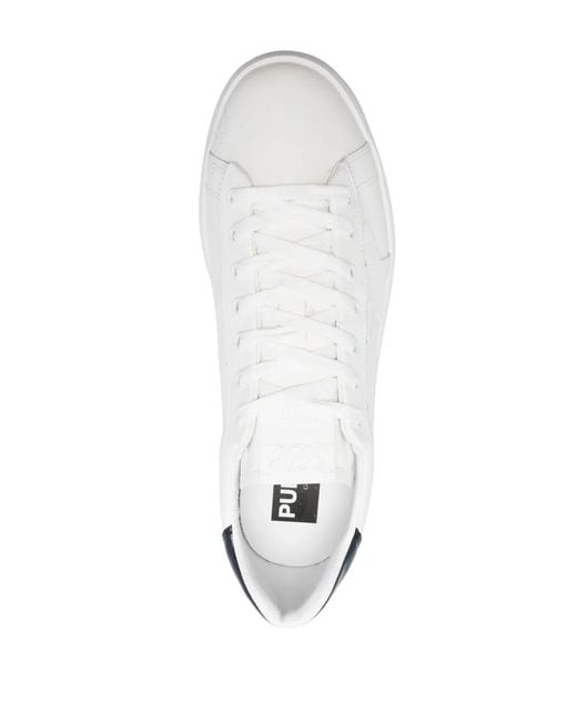 Golden Goose Deluxe Brand White Purestar Leather Sneakers With Leather Star And Shiny Leather Heel for men