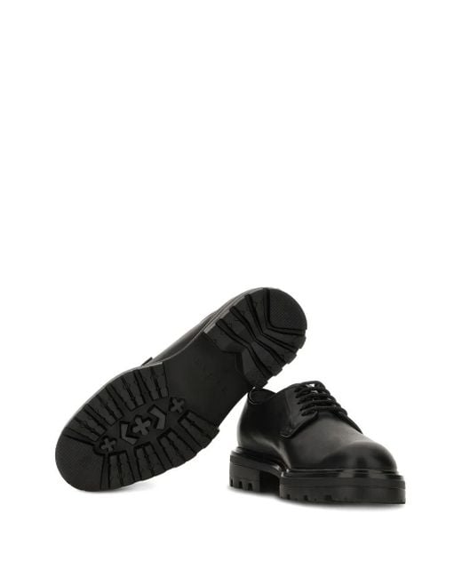Hogan Black Flat Shoes Leather for men