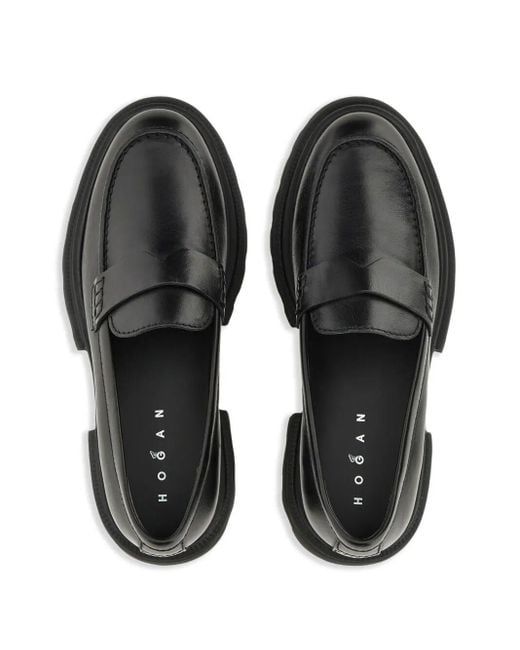 Hogan Black Flat Shoes