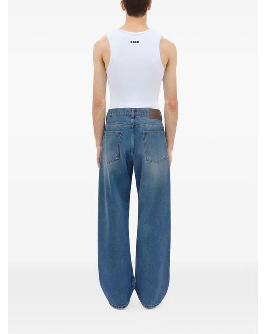 MSGM Blue Jeans for men