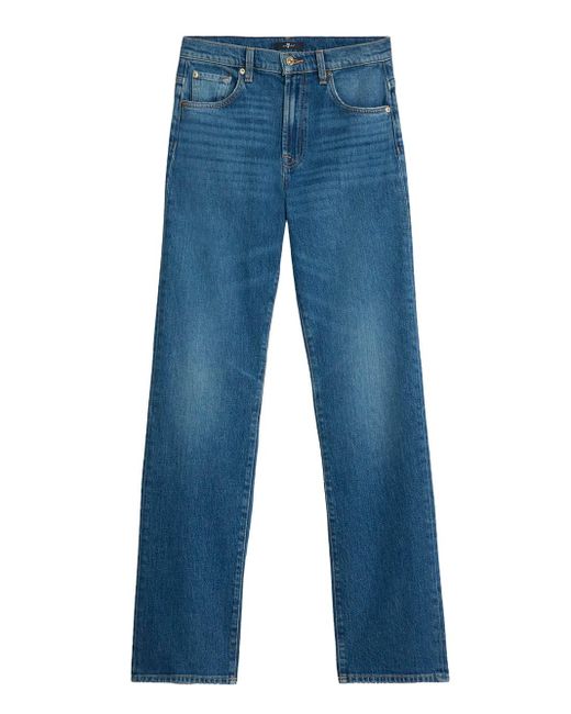 Tess Trouser Explorer di 7 For All Mankind in Blue