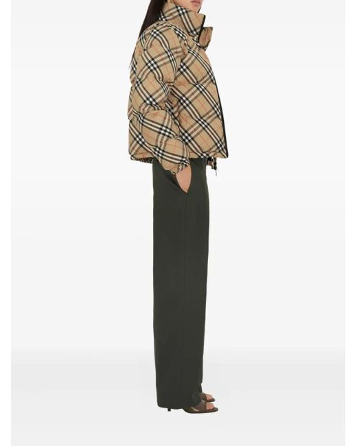 Burberry Brown Check Ambleside Puffer Jacket