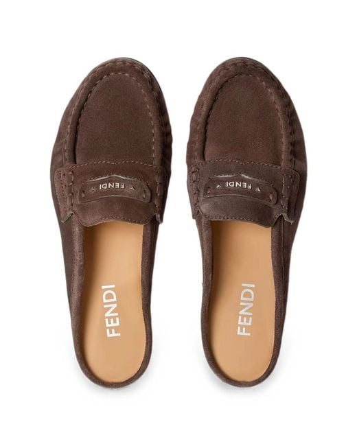 Fendi Brown Scrunch Sandal