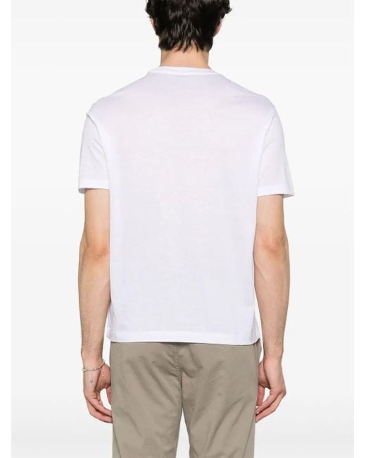 Paul & Shark White Capri Embroidery X-Soft Jersey T-Shirt for men