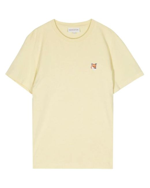 Maison Kitsuné Natural Fox Head Cotton T-Shirt