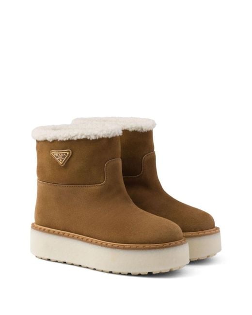 Prada Brown Suede Booties