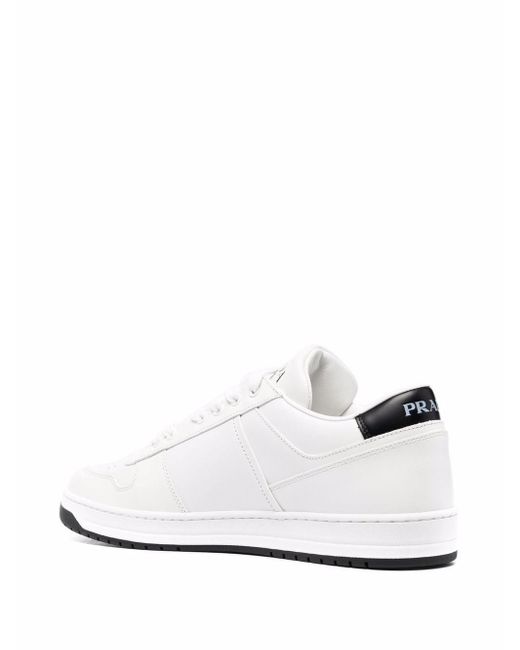 prada men's white sneakers