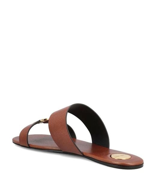 Saint Laurent Brown Babylone Slides