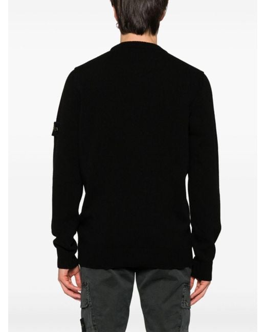 Stone Island Black 508a3 Maglia In Lana for men