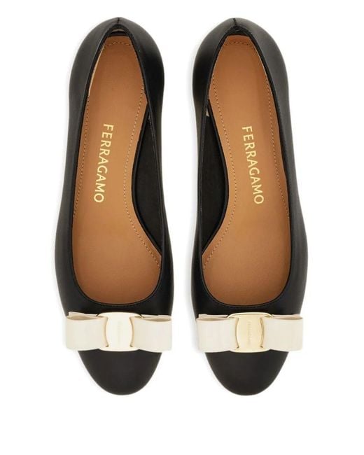 Ferragamo Black Slip On Pumps