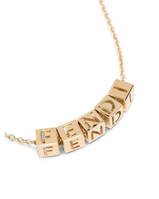 Collana Faces di Fendi in White