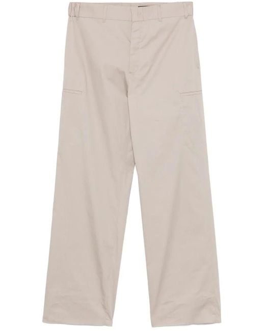 Fendi Natural Straight Cargo Trousers for men