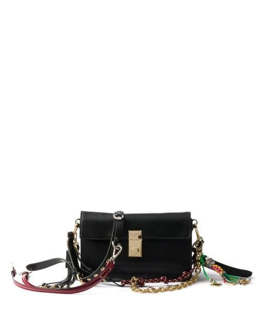 ショルダーバッグ・ポシェット Prada Soft Sound small leather shoulder bag with charms White Prada Soft Sound small leather shoulder bag with