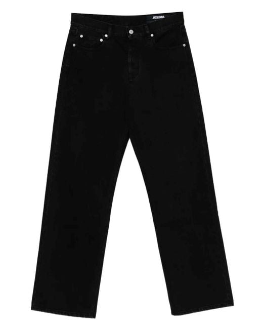 Jacquemus Black Wide-Leg Jeans With Modern Relaxed Fit for men