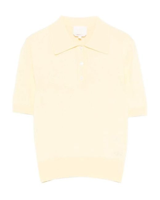 A.P.C. Natural Cotton Polo Shirt With Jacquard Logo