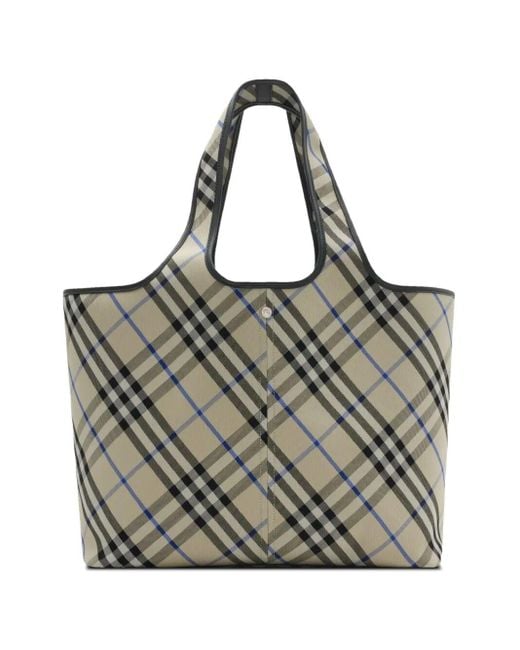 Burberry Gray Medium Check Tote
