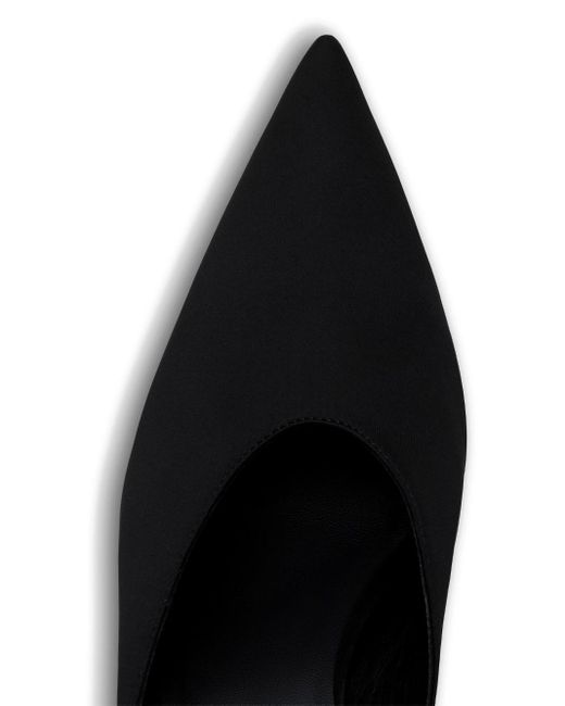 Alaïa Black Cube Wedge Satin Mules Shoes