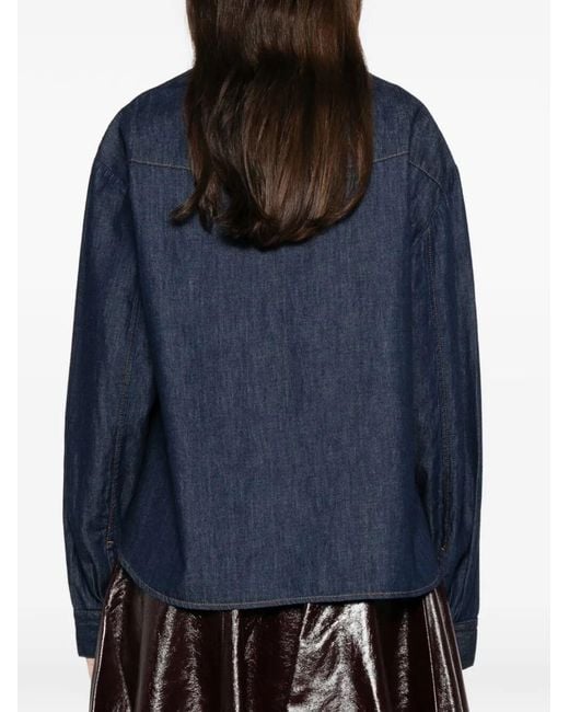Khaite Blue Grenon Cotton Shirt
