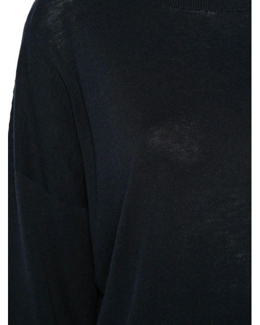 Zanone Black Fine-Knit Top