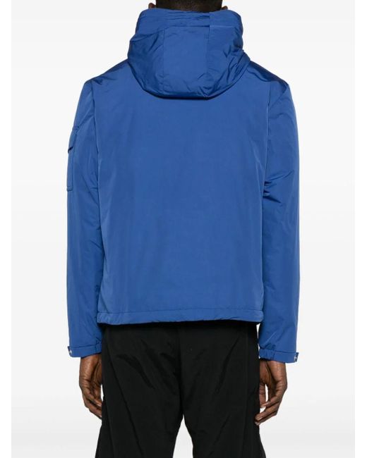 Moncler Hooded Puffer Jacket in Blue for Men | Lyst